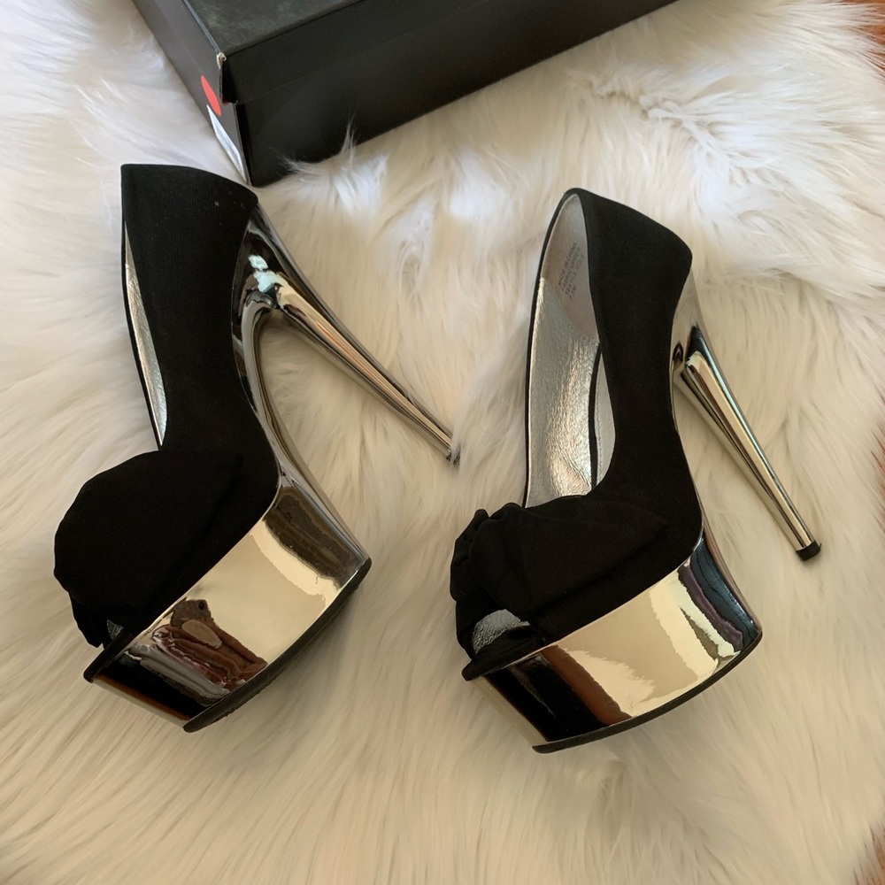 Wild Pair Black Platform High Heels
